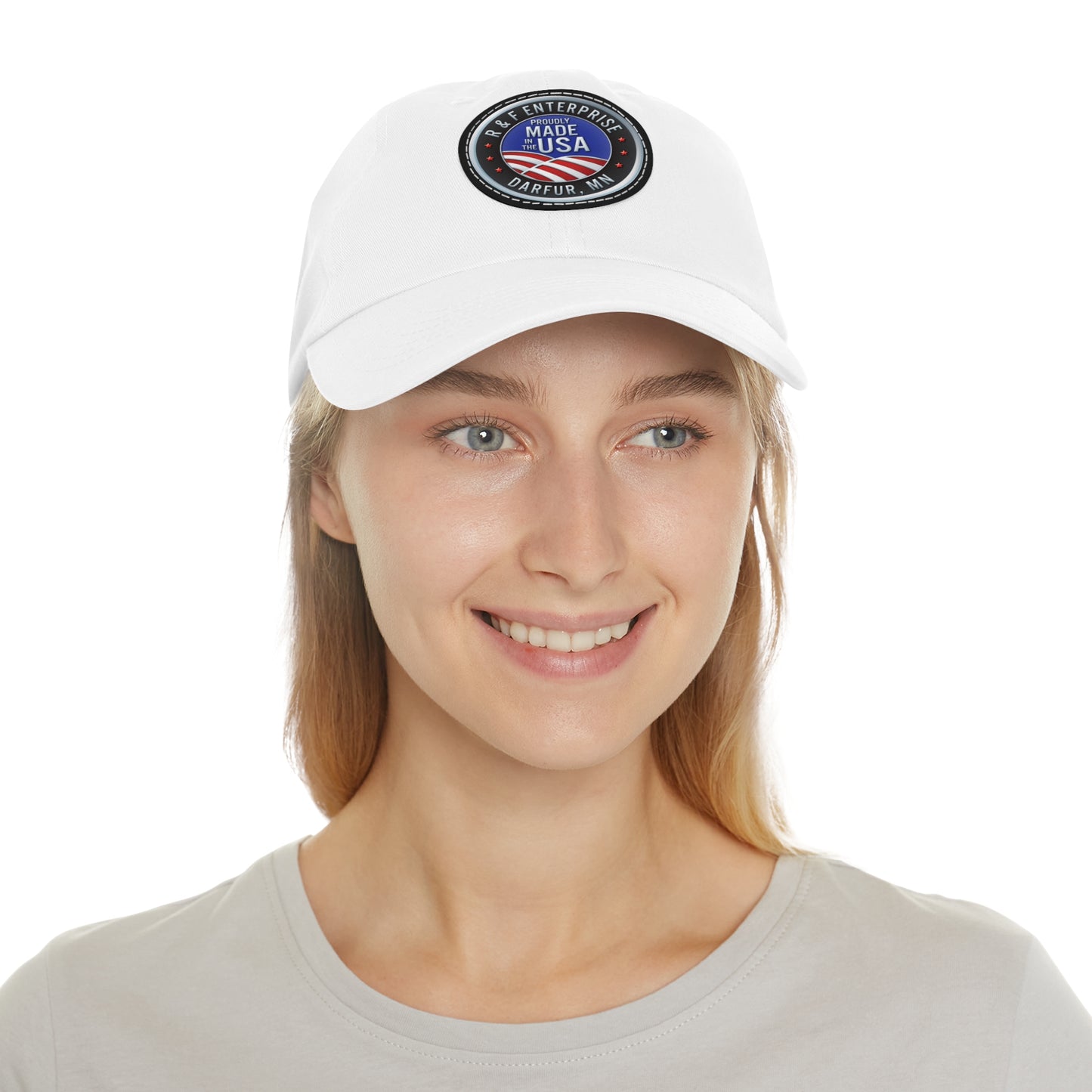 R & F - Hat with Leather Patch (Round)