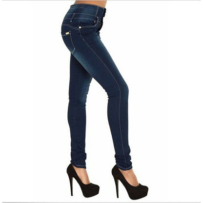 Woman Denim Pencil Pants- High Waist Jeans