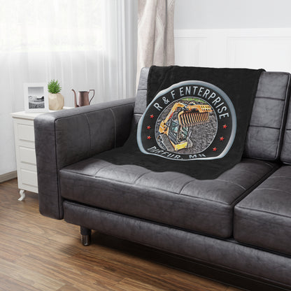 R & F- Microfiber Blanket Logo