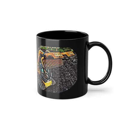 R & F -Black Coffee Cup, 11oz grapple