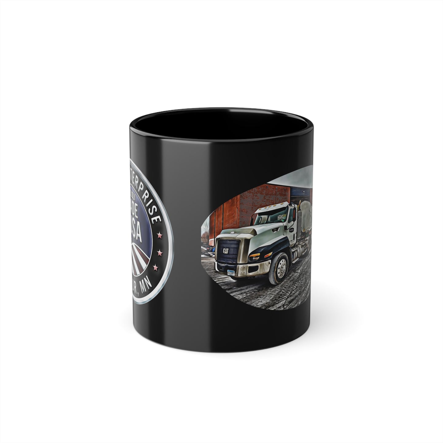 R & F -Black Coffee Cup, 11oz salt semi