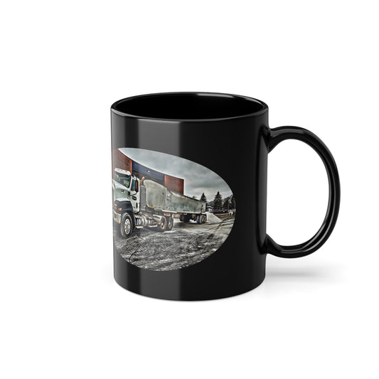 R & F -Black Coffee Cup, 11oz salt semi