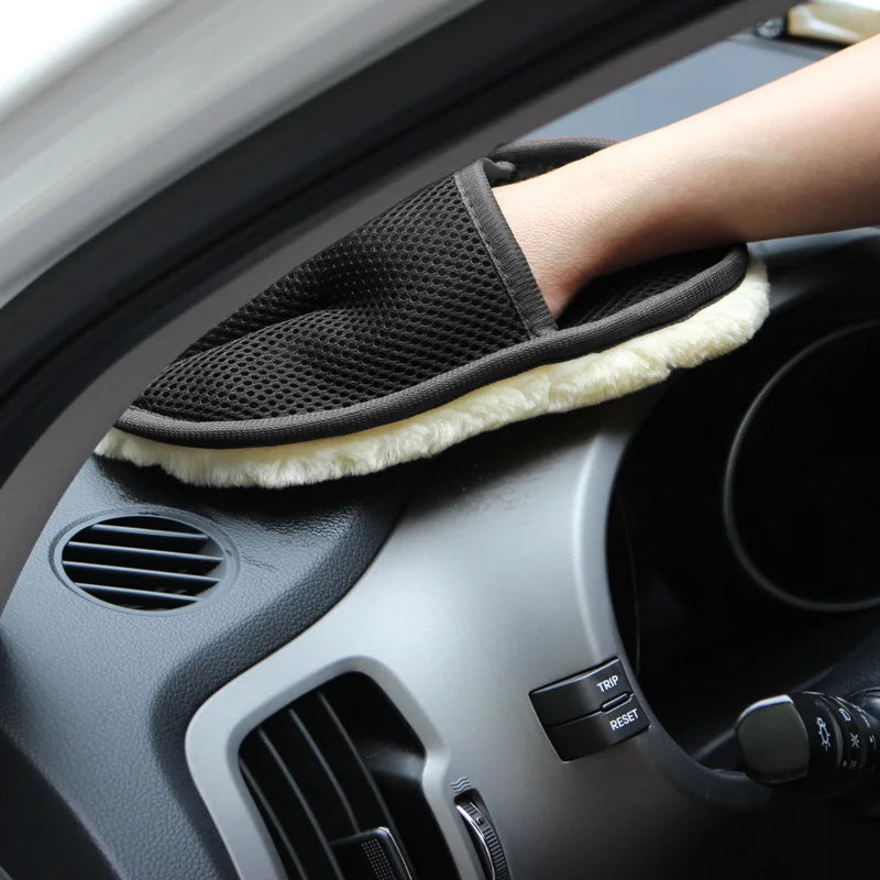 Wool Soft Car Washing Glove