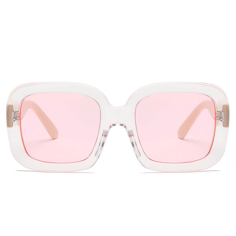 CLEMSON | Women Retro Trendy Vintage Bold Square Oversize Sunglasses