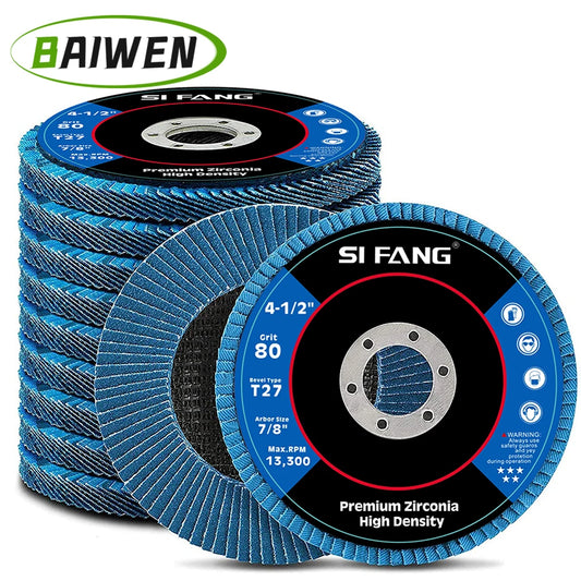 Flap Discs 4.5" T27 Zirconia Grinding Wheels 40/60/80/120