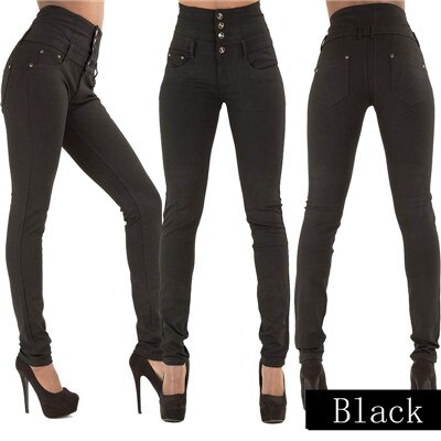 Woman Denim Pencil Pants- High Waist Jeans