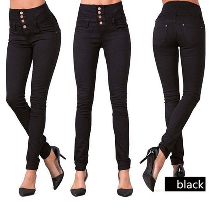 Woman Denim Pencil Pants- High Waist Jeans