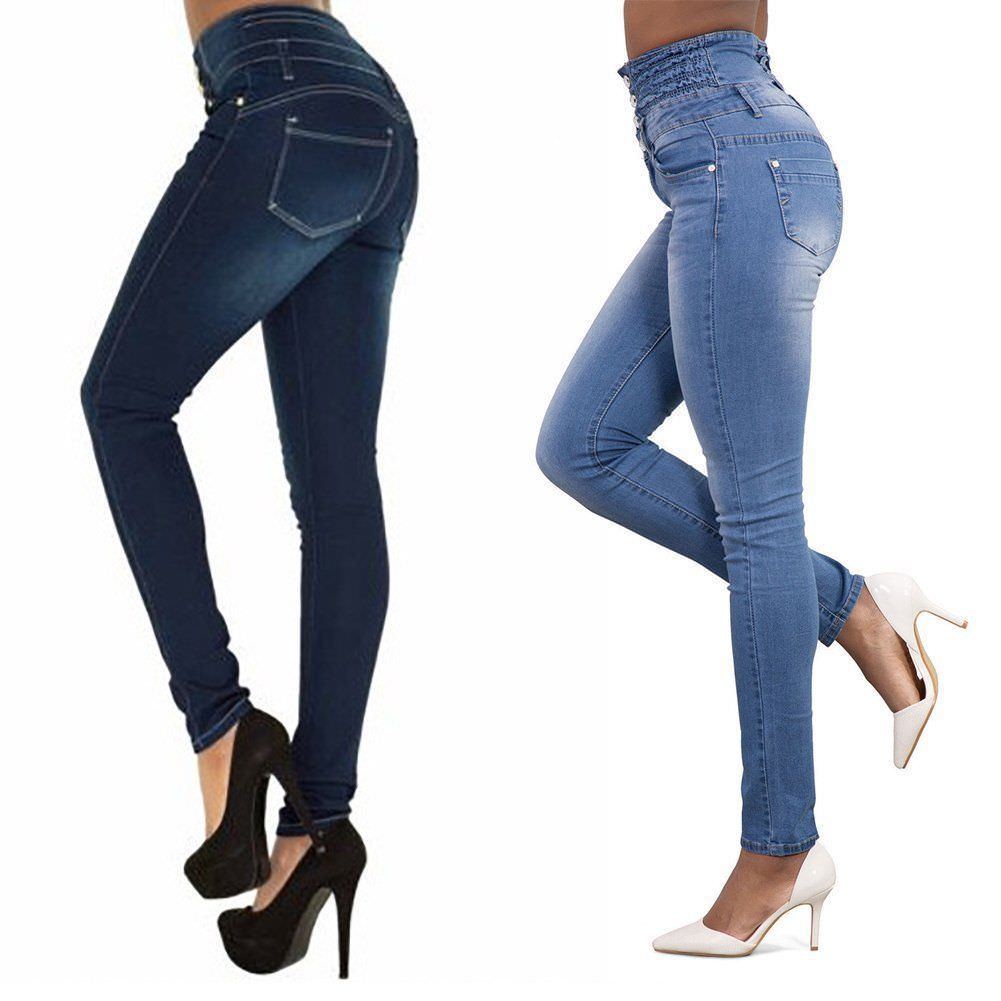 Woman Denim Pencil Pants- High Waist Jeans