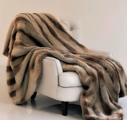 Sheared Faux Chinchilla Luxury Throw